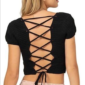 Lace Up back top